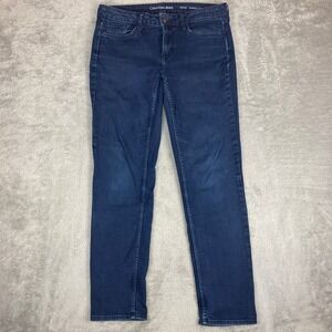 Calvin Klein Jeans Women's Size 10 x 30 Ultimate Skinny‎ Dark Wash Stretch Denim